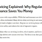 Car Servicing Explained: Why Regular Maintenance Saves You Money